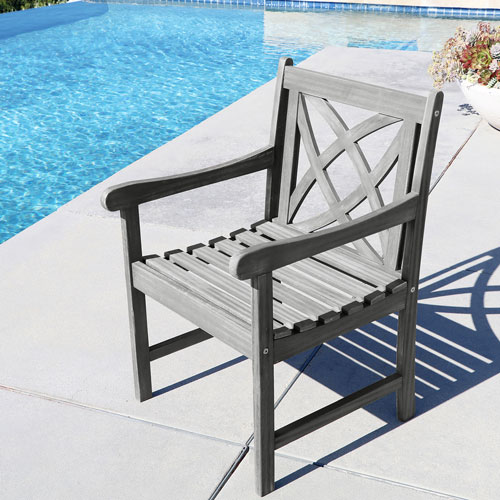 Renaissance Wood Patio Dining Chair, Wooden Patio Furniture Canada