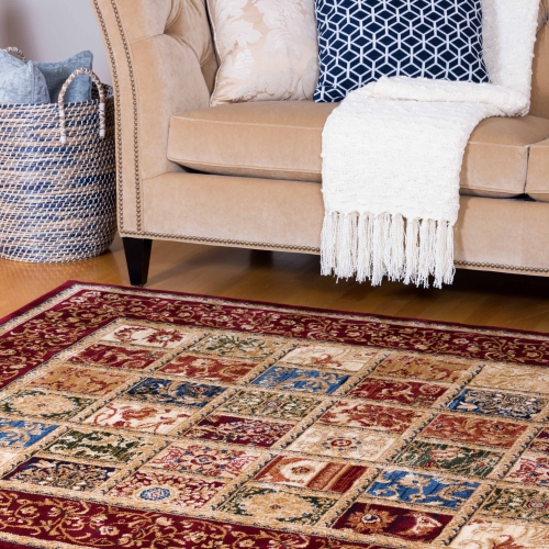 AG Home Kerman Fantasy 2'7" x 4'11" Area Rug - Red