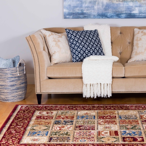 AG Home Kerman Fantasy 2'7" x 4'11" Area Rug - Red