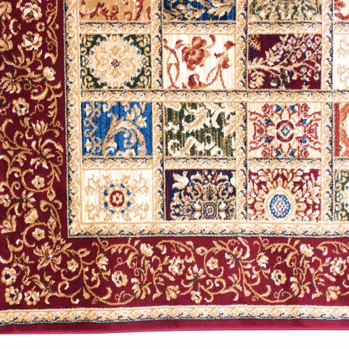 AG Home Kerman Fantasy 3'11" x 5'7" Area Rug - Red