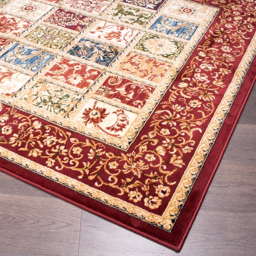 AG Home Kerman Fantasy 3'11" x 5'7" Area Rug - Red