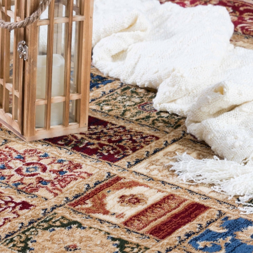 AG Home Kerman Fantasy 3'11" x 5'7" Area Rug - Red