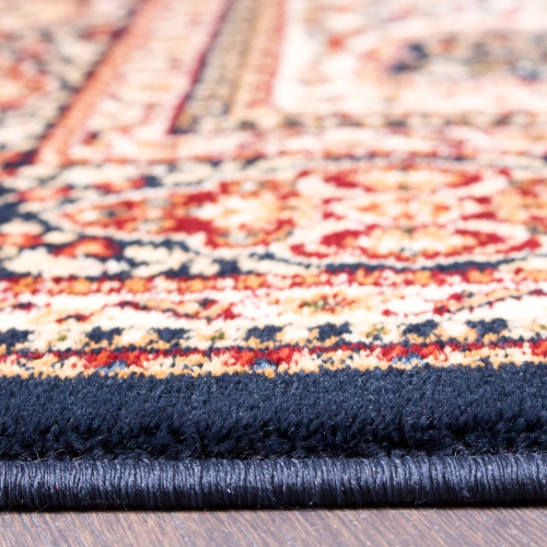 Kerman Mosaic Navy Area Rug 6'7"x9'6"