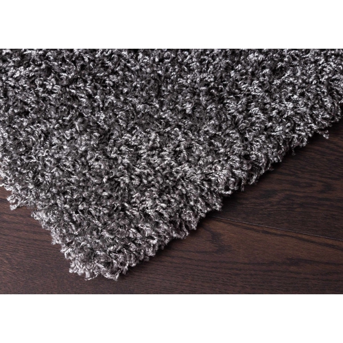 AG Home Victoria 5'3" x 7'7" Shag Area Rug - Charcoal