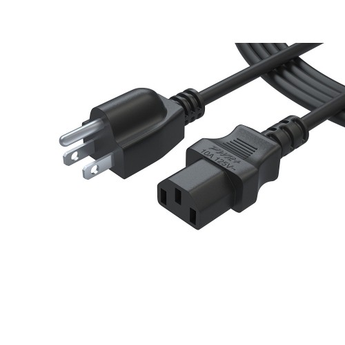 PWR  [Ul Listed] + 6 Ft 3 Prong Ac Power Cord for Lcd Tv Plasma Dlp Led Monitor Screen: Vizio Samsung Toshiba Sony Panasonic Lg