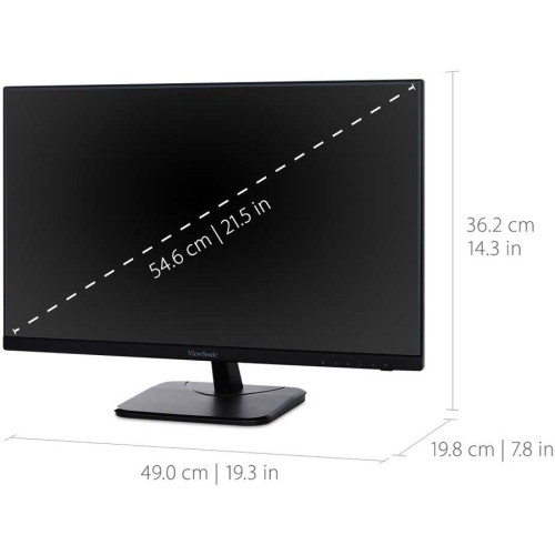 ViewSonic VA2256-MHD 22" Frameless IPS 1080p Monitor with HDMI DisplayPort and VGA "puts for Home and Office