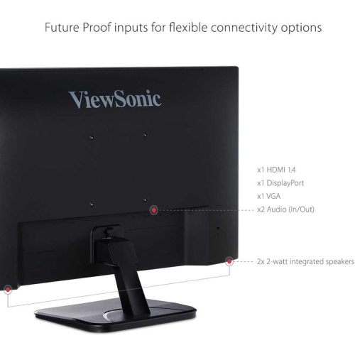 ViewSonic VA2256-MHD 22" Frameless IPS 1080p Monitor with HDMI DisplayPort and VGA "puts for Home and Office