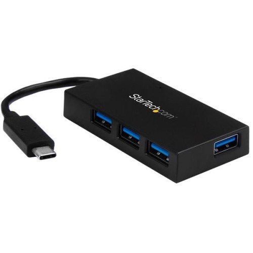 StarTech 4 Port USB C Hub - C to 4x A - USB 3.0 Hub with Power Adapter