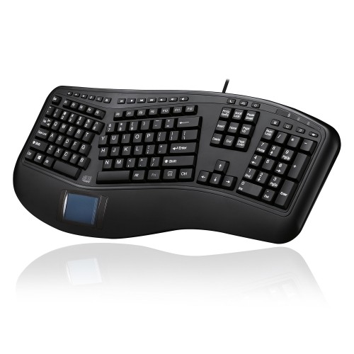 Adesso Wired Ergonomic Keyboard Built-In Touchpad -