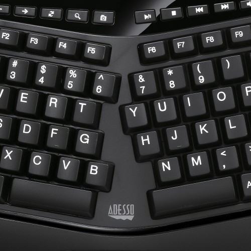 Adesso Wired Ergonomic Keyboard Built-In Touchpad -