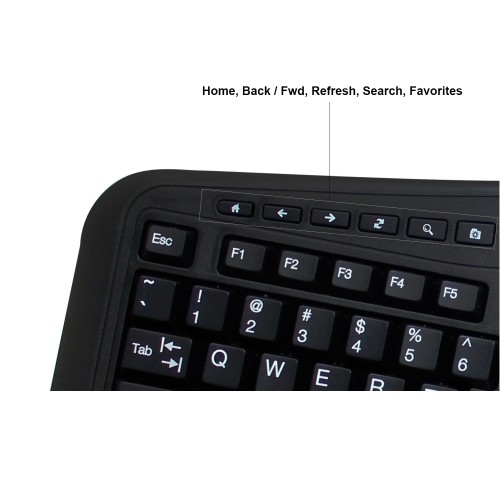 Adesso Wired Ergonomic Keyboard Built-In Touchpad -