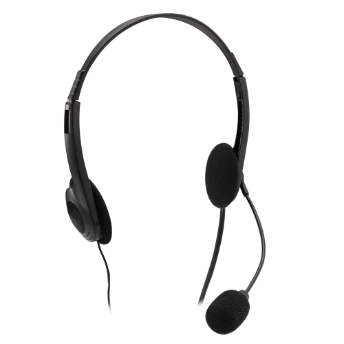 Adesso Xtream H4 Stereo Headset | Wired, Dual 3.5mm Jacks, Adjustable Fit, Omni-Directional Mic, Volume Control | Perfect for Call Centers, Offices &