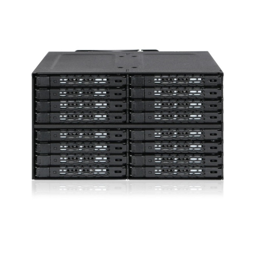 ICY 16Bay 2.5 SAS/SATA / Backplane Cage for 2x External 5.25 Bay