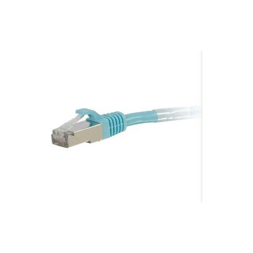 C2g 8ft Cat6a Snagless Shielded Network Patch Cable - Aqua