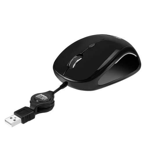 Adesso Technology Wired Optical Mouse - Black