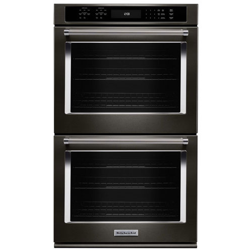 KitchenAid 30" 5 Cu.Ft Electric Double Wall Oven (KODE500EBS) - Black - Open Box - Perfect Condition