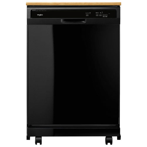 Whirlpool 24" 55dB Portable Dishwasher - Black - Open Box - Scratch & Dent