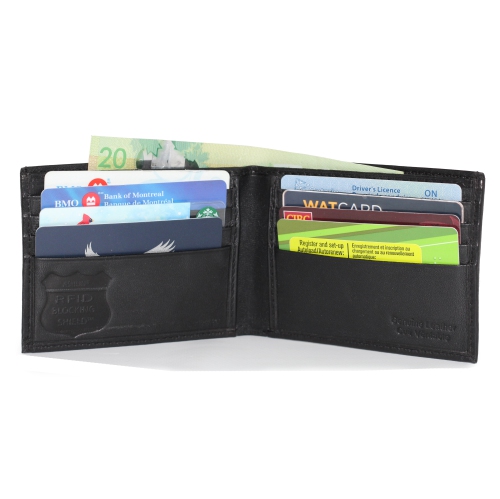 Ashlin® DESIGNER | EDWARD RFID Blocking Slim Mens Wallet with Double Billfold