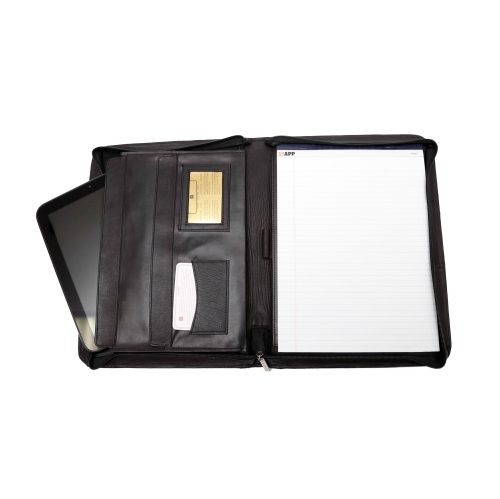 Ashlin® DESIGNER | COPPERFIELD Zippered Portfolio Inside gusseted pocket