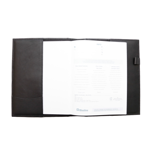 Ashlin® DESIGNER | PETERBOROUGH Refillable Cover includes JOURNAL pocketpen loop