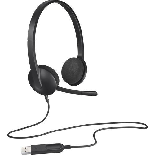 Logitech H340 On-Ear USB Headset with Noise Cancelling and Optimal Comfort