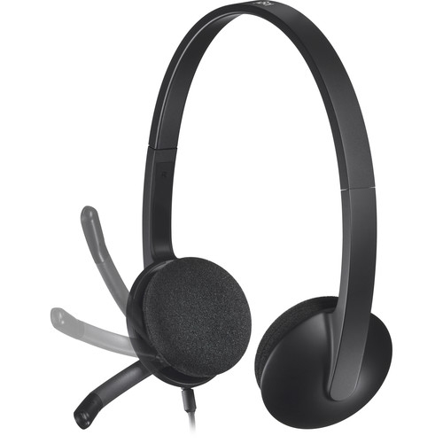 Logitech H340 On-Ear USB Headset with Noise Cancelling and Optimal Comfort