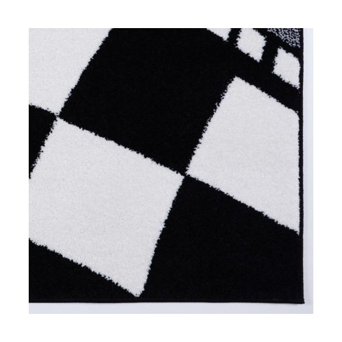 Ladole Rugs Red and Black Car on Road Kids Area Rug in Multicolor, 5x7