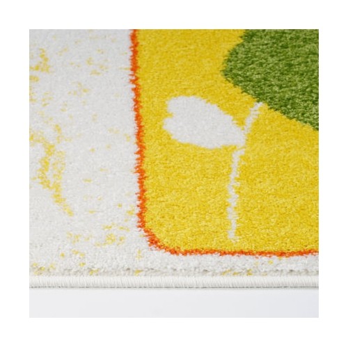 Ladole Rugs Cream Multi Nature Theme Kids Area Rug Carpet, 4x6