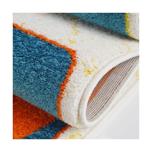 Ladole Rugs Cream and Multicolor Nature Theme Kids Area Rug Carpet, 5x7