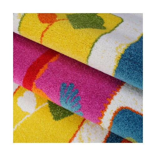 Ladole Rugs Cream Multi Nature Theme Kids Area Rug Carpet, 6x9