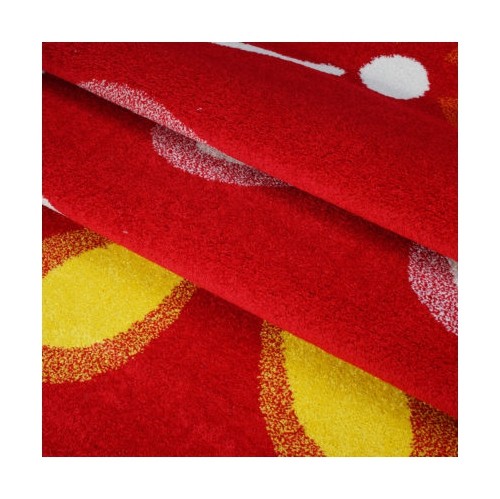 Ladole Rugs Floral Pattern Area Rug Carpet in Cream Red, 4x6