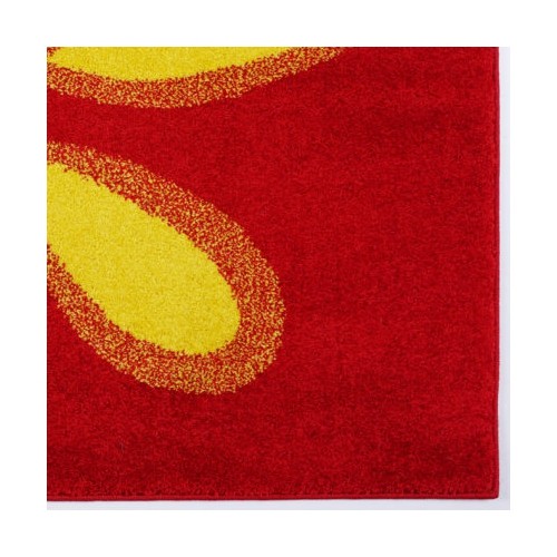 Ladole Rugs Floral Pattern Area Rug Carpet in Cream Red, 7x10