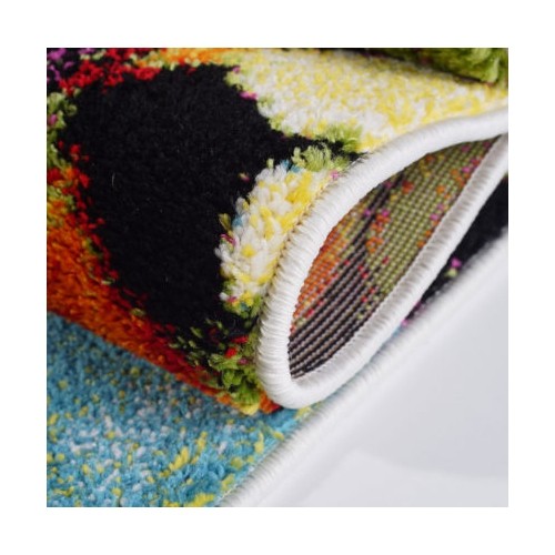 LA Dole Multi Flowers Style Carpet 5'3" x 7'6" Rectangle Area Rug - Multi-Colour