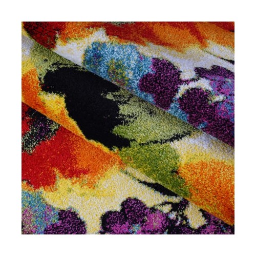 LA Dole Multi Flowers Style Carpet 5'3" x 7'6" Rectangle Area Rug - Multi-Colour