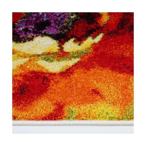 LA Dole Multi Flowers Style Carpet 5'3" x 7'6" Rectangle Area Rug - Multi-Colour