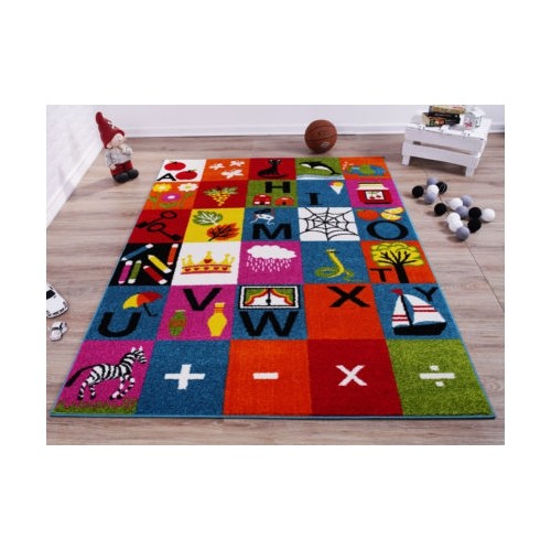 Tapis Loadole alphabet doux et confortable, multicolore, 4 x 6 pi
