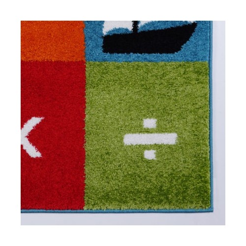 Tapis Loadole alphabet doux et confortable, multicolore, 4 x 6 pi
