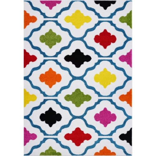 Ladole Rugs Moroccan Trellis Multicolor Indoor Kids Area Rug Carpet, 4x6