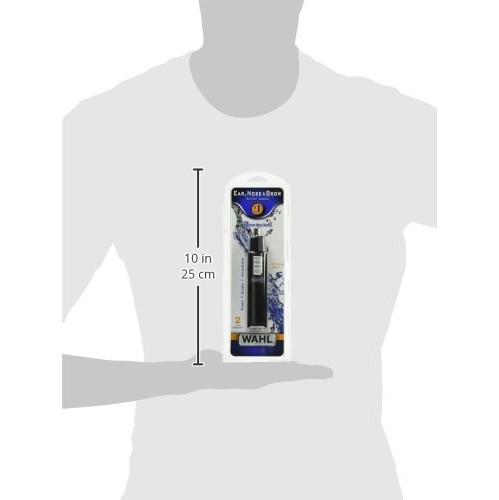 Wahl 5567-500 Ear, Nose and Brow Wet/Dry Stainless Trimmer in Black