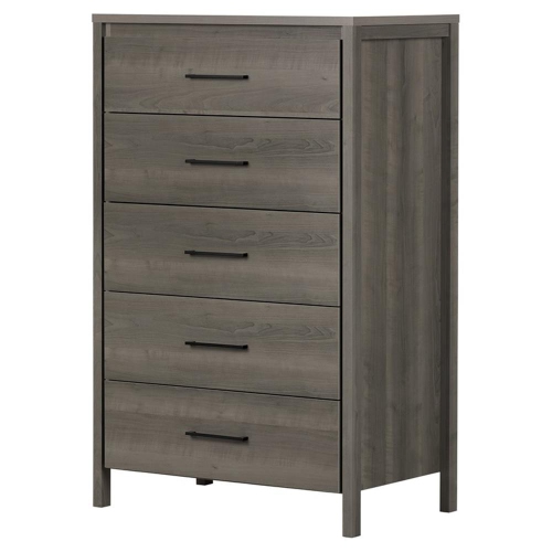South Shore Gravity 5-Drawer Chest, Gray Maple