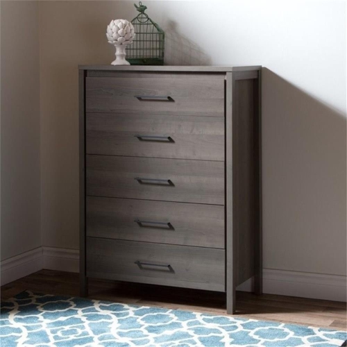South Shore Gravity 5-Drawer Chest, Gray Maple