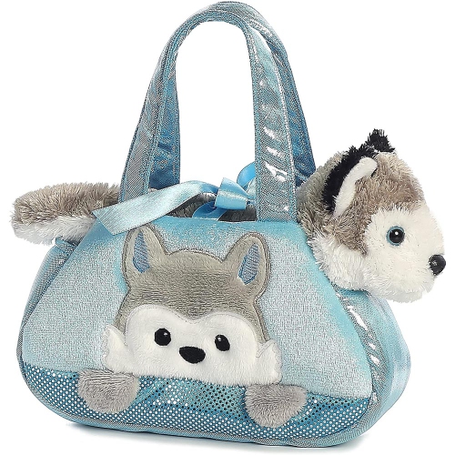 Aurora World – porte-bébé Fancy Pals, Peek-A-Boo Husky