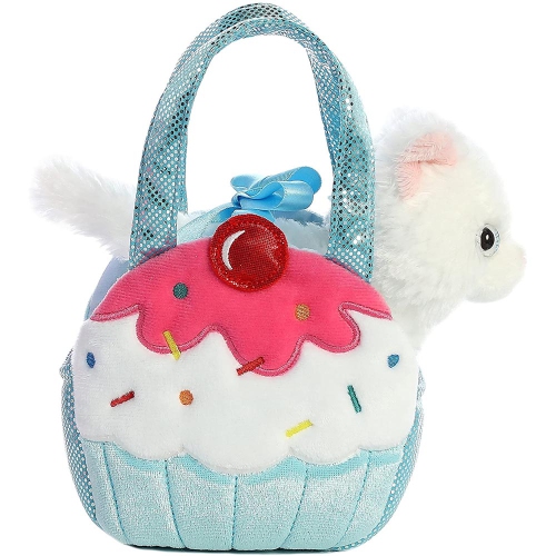 Aurora World Fancy Pals Pet Carrier Sweets Cupcake & Kitty Plush