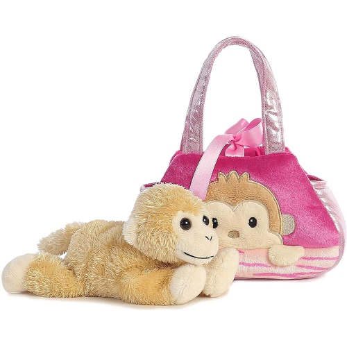Aurora World Fancy Pals Peek-A-Boo Monkey Pet Carrier