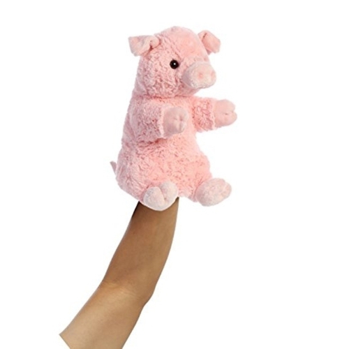 Aurora World – Marionnette en peluche Pinky the Pig, rose