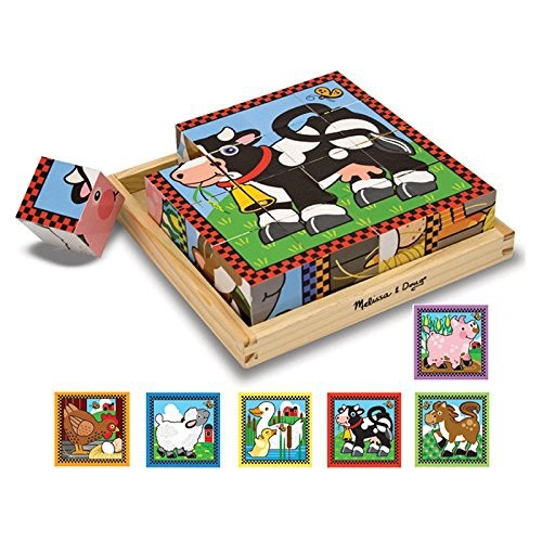 MELISSA & DOUG  Farm Cube Puzzle (Set Of 6)