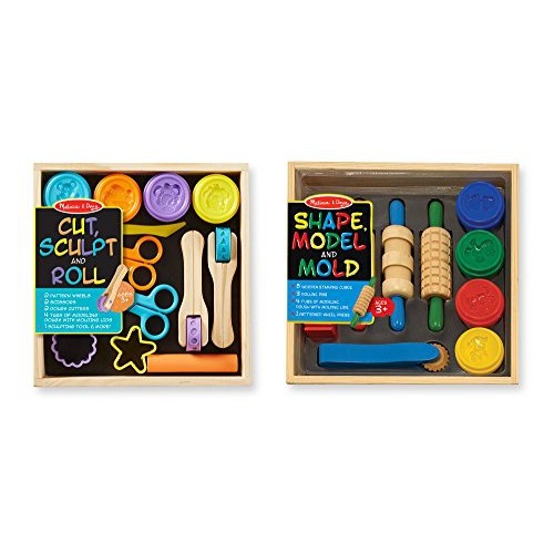 Melissa & Doug Clay Play Activity Set - With Sculpting Tools And 8 Tubs Of Modeling Dough