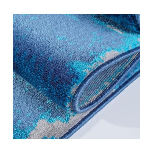 LA Dole Soft Contemporary Abstract Carpet 7'10" x 10'5" Rectangle Area Rug - Blue/Grey