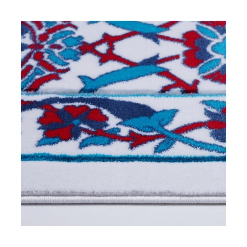 Ladole Rugs Ornamental Pattern Area Rug Carpet in Blue Red, 8x11