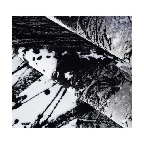 Ladole Rugs Poppy Floral Pattern Indoor Area Rug Carpet in Grey Black, 8x11